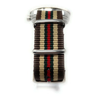 Thumbnail for Classic Military Style Strap - Brown Italian Lux