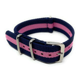 Classic Military Style Strap - Blue & Pink