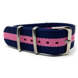 Classic Military Style Strap - Blue & Pink