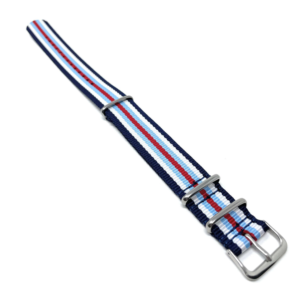 Classic Military Style Strap - Classic Racing Stripes
