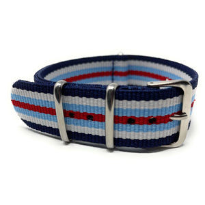 Classic Military Style Strap - Classic Racing Stripes