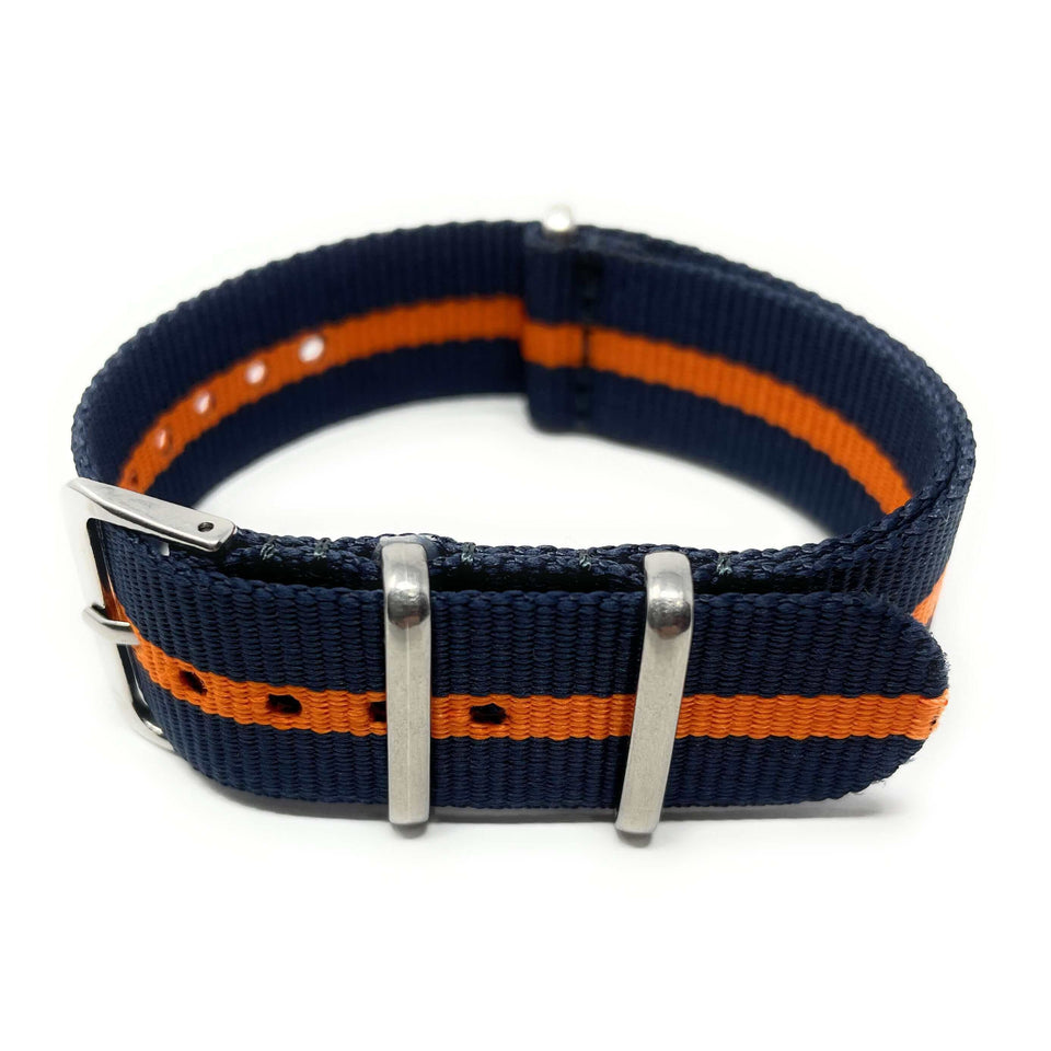 Classic Military Style Strap - Blue & Orange