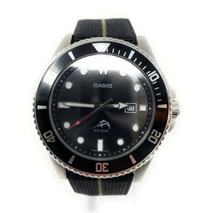 Marine Nationale Military Style Elastic Strap - Black & Beige