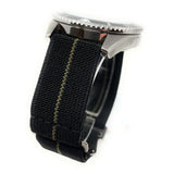 Marine Nationale Military Style Elastic Strap - Black & Beige