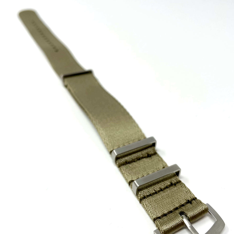 Seatbelt Woven Military Style Watch Strap - Gold
