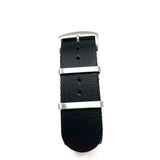 Seatbelt Military Style Strap - Black Satin