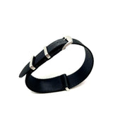 Seatbelt Military Style Strap - Black Satin