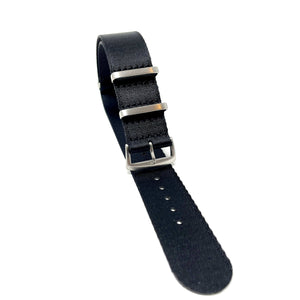 Seatbelt Military Style Strap - Black Satin