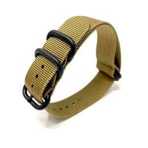 Zulu Military Style Strap - Wadi Brown- Black Buckle
