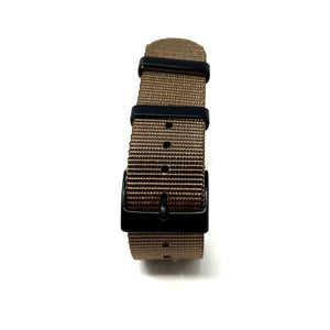 Classic Military Style Strap - Wadi Brown With Black Buckle