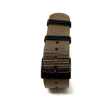 Classic Military Style Strap - Wadi Brown With Black Buckle