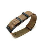 Classic Military Style Strap - Wadi Brown With Black Buckle