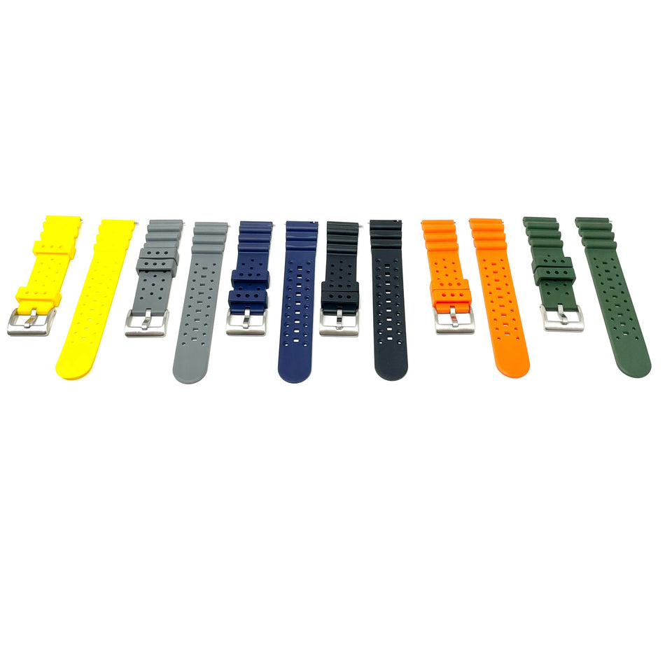 Rubber Watch Strap (FKM) For Sports and Diving