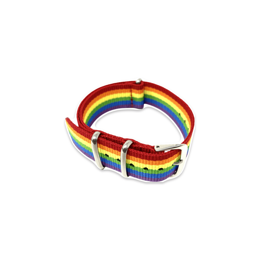 Classic Military Style Strap - Rainbow Colours