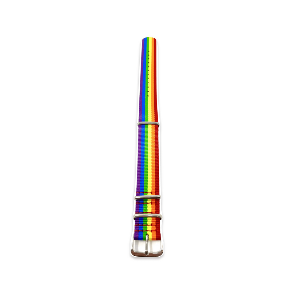 Classic Military Style Strap - Rainbow Colours
