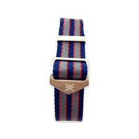 Thumbnail for Classic Military Style Strap - Pepsi Stripes Blue Red Grey
