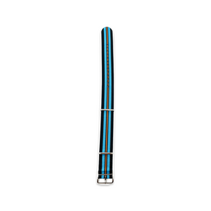 Classic Military Style Strap - Black Blue Orange Stripe