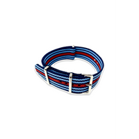 Thumbnail for Classic Military Style Strap - Red Blue Racing Colours