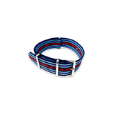 Classic Military Style Strap - Red Blue Racing Colours