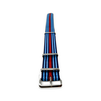 Thumbnail for Classic Military Style Strap - Red Blue Racing Colours