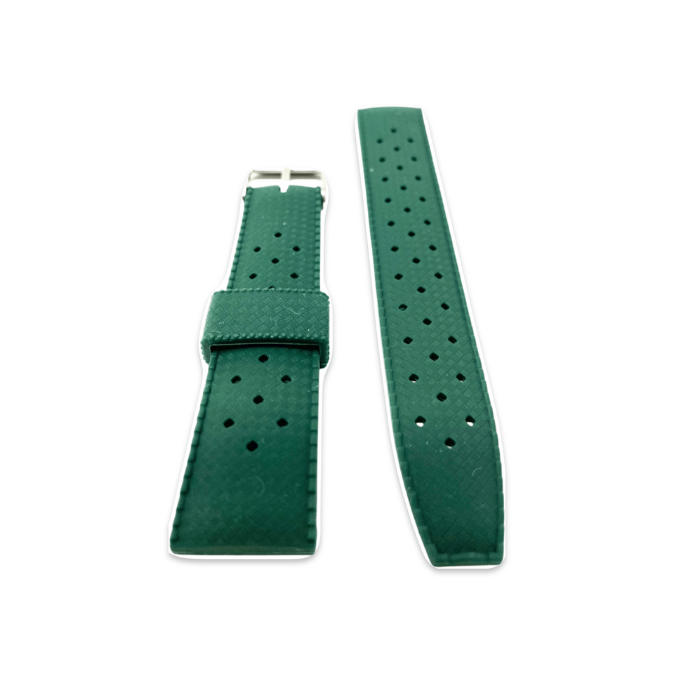 Dark Green Tropical FKM Rubber Watch Strap