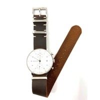 Thumbnail for Genuine Leather Military Style Strap - Oiled Vintage Brown