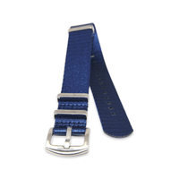 Thumbnail for Premium Thick Woven Military Style Watch Strap - Blue Ocean
