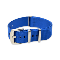 Thumbnail for Premium Thick Woven Military Style Watch Strap - Electric Blue