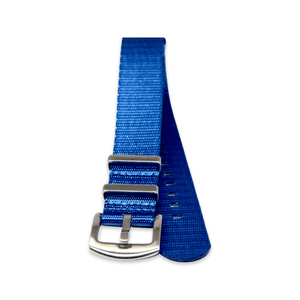 Premium Thick Woven Military Style Watch Strap - Electric Blue