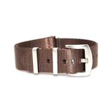 Premium Thick Woven Military Style Watch Strap - Brown Cinnamon