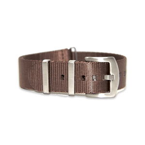 Premium Thick Woven Military Style Watch Strap - Brown Cinnamon