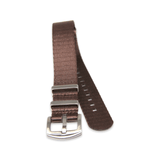 Premium Thick Woven Military Style Watch Strap - Brown Cinnamon