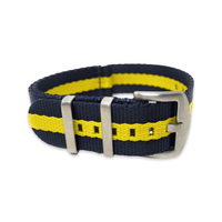 Thumbnail for Premium Thick Woven Military Style Watch Strap - Blue and Yellow Ukraine Colours