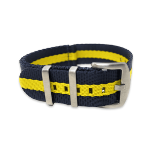 Premium Thick Woven Military Style Watch Strap - Blue and Yellow Ukraine Colours