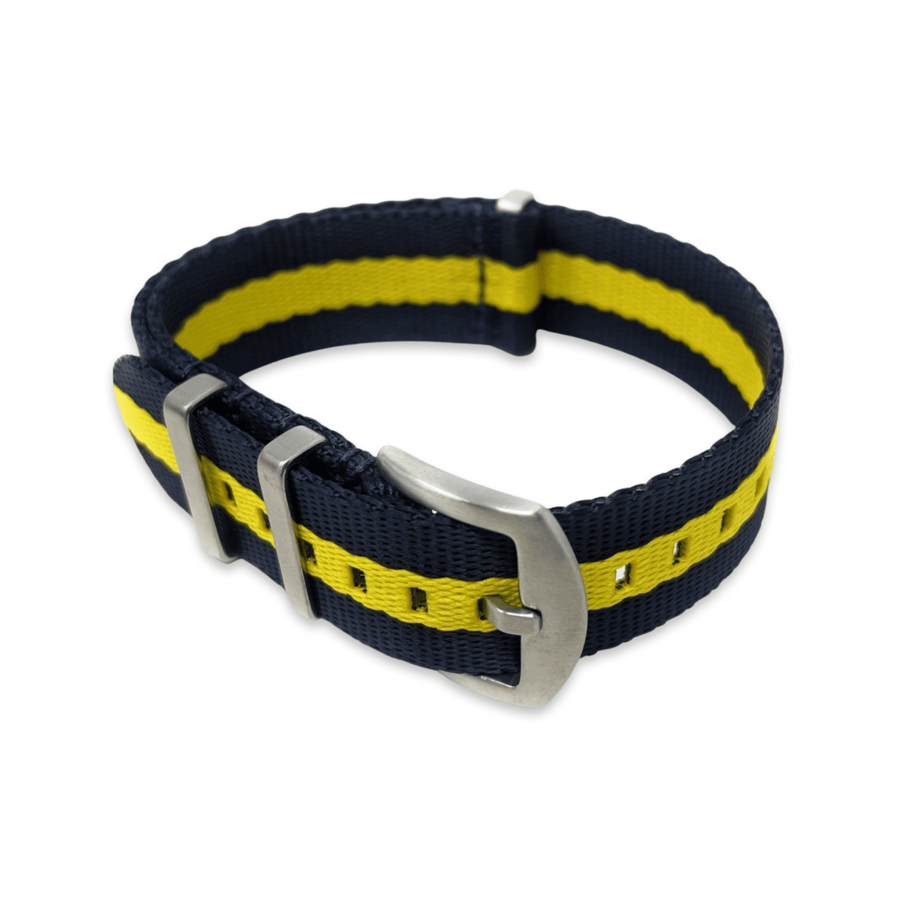 Premium Thick Woven Military Style Watch Strap - Blue and Yellow Ukraine Colours