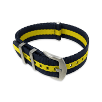 Thumbnail for Premium Thick Woven Military Style Watch Strap - Blue and Yellow Ukraine Colours