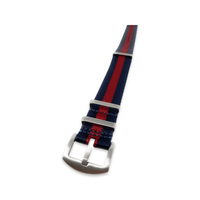 Thumbnail for Premium Thick Woven Military Style Watch Strap - Blue Red Blue Household Division- Guards Regiment