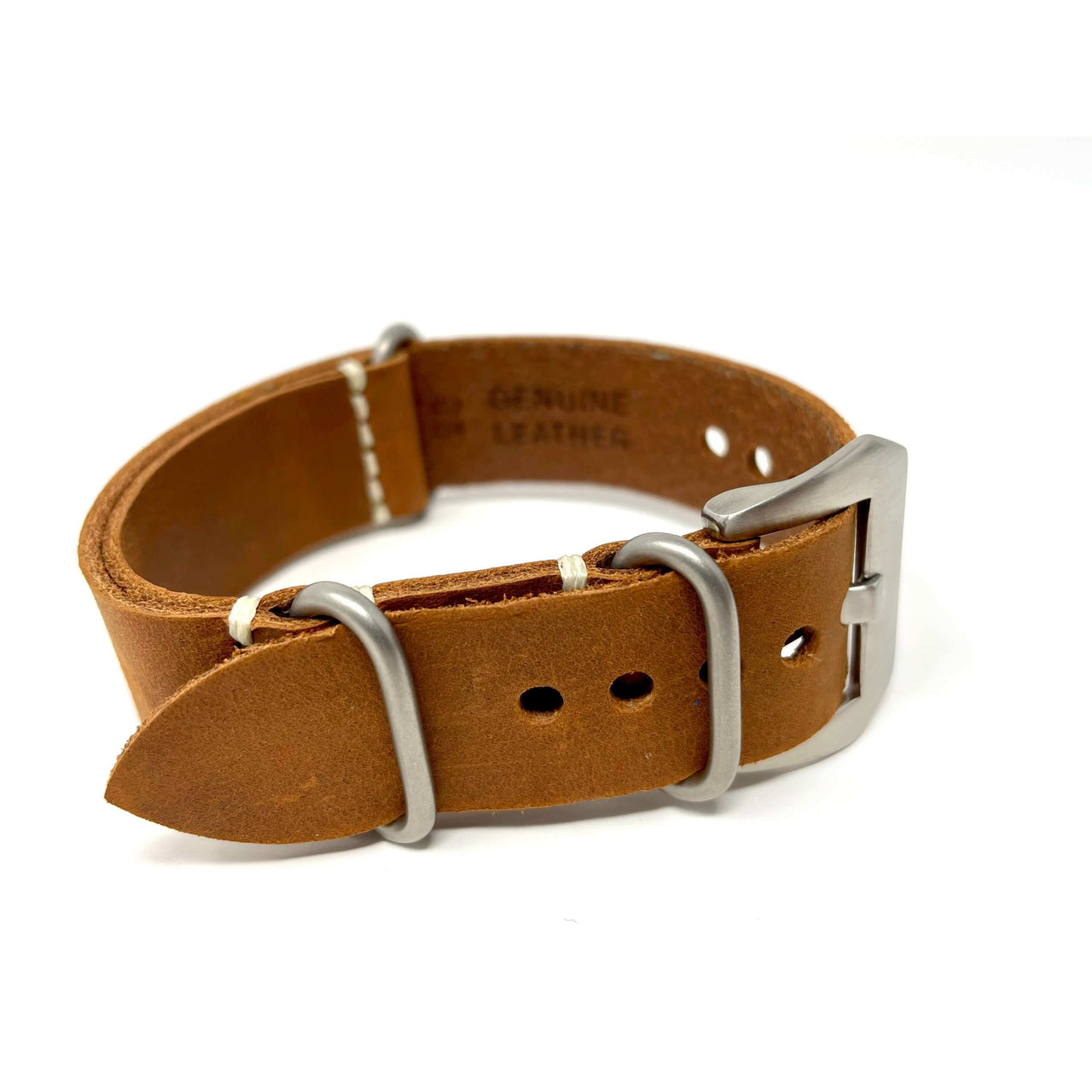 Italian Crazy Horse Leather Military Style Watch Straps