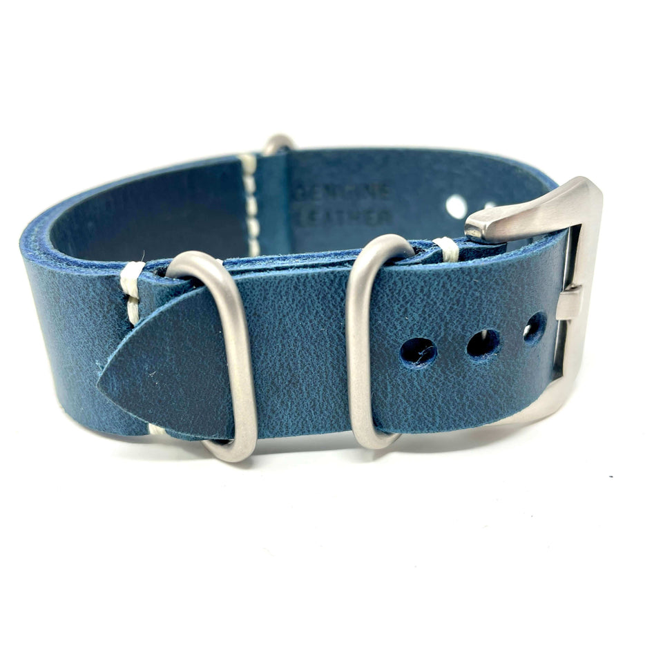Italian Crazy Horse Leather Military Style Watch Straps