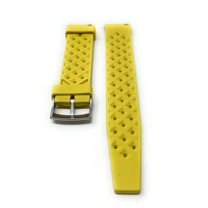 Yellow Tropical FKM Rubber Watch Strap