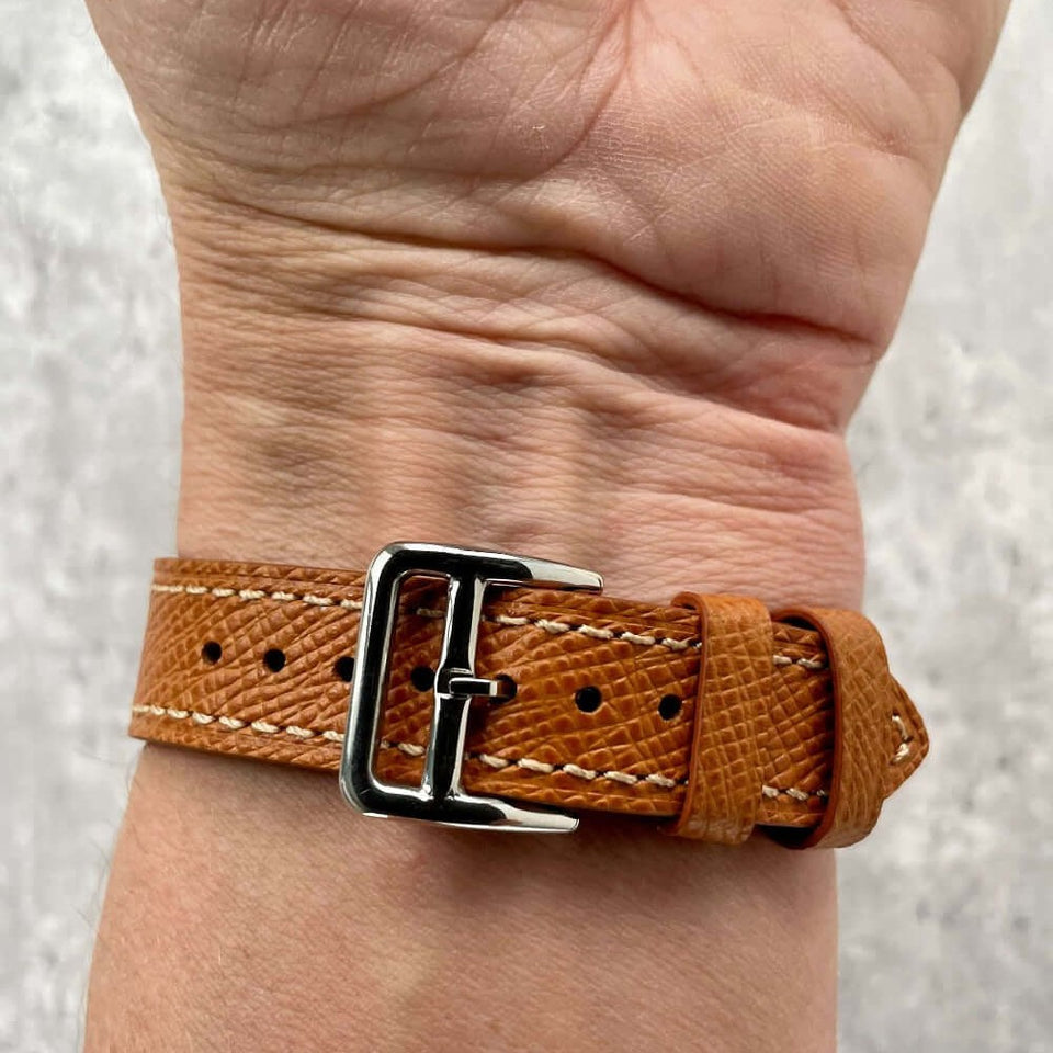 Epsom Calfskin Handmade Leather Watch Strap