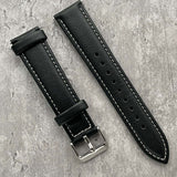 Kensington Classic Genuine Leather Padded Watch Strap With Contrasting Stitching