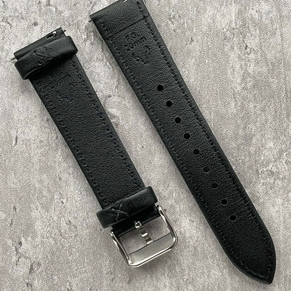 Kensington Classic Genuine Leather Padded Watch Strap With Contrasting Stitching