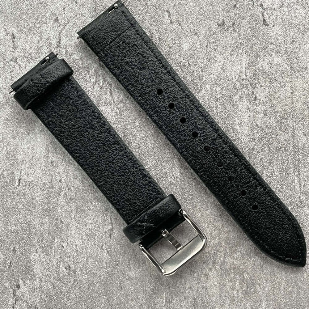 Kensington Classic Genuine Leather Padded Watch Strap With Contrasting Stitching