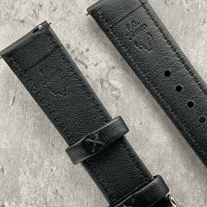 Kensington Classic Genuine Leather Padded Watch Strap With Contrasting Stitching