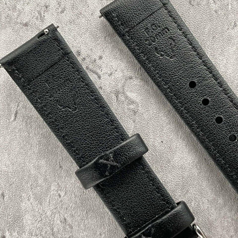 Kensington Classic Genuine Leather Padded Watch Strap With Contrasting Stitching