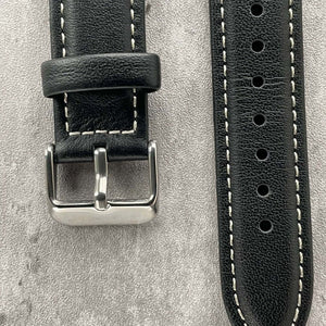 Kensington Classic Genuine Leather Padded Watch Strap With Contrasting Stitching