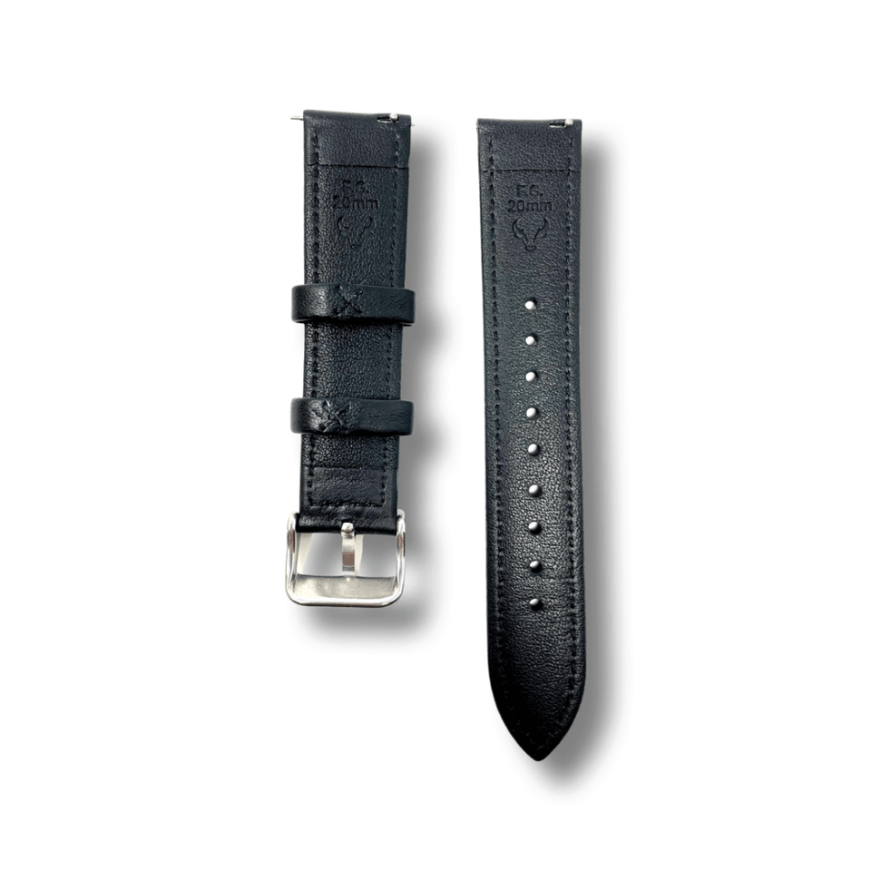Kensington Classic Genuine Leather Padded Watch Strap With Contrasting Stitching