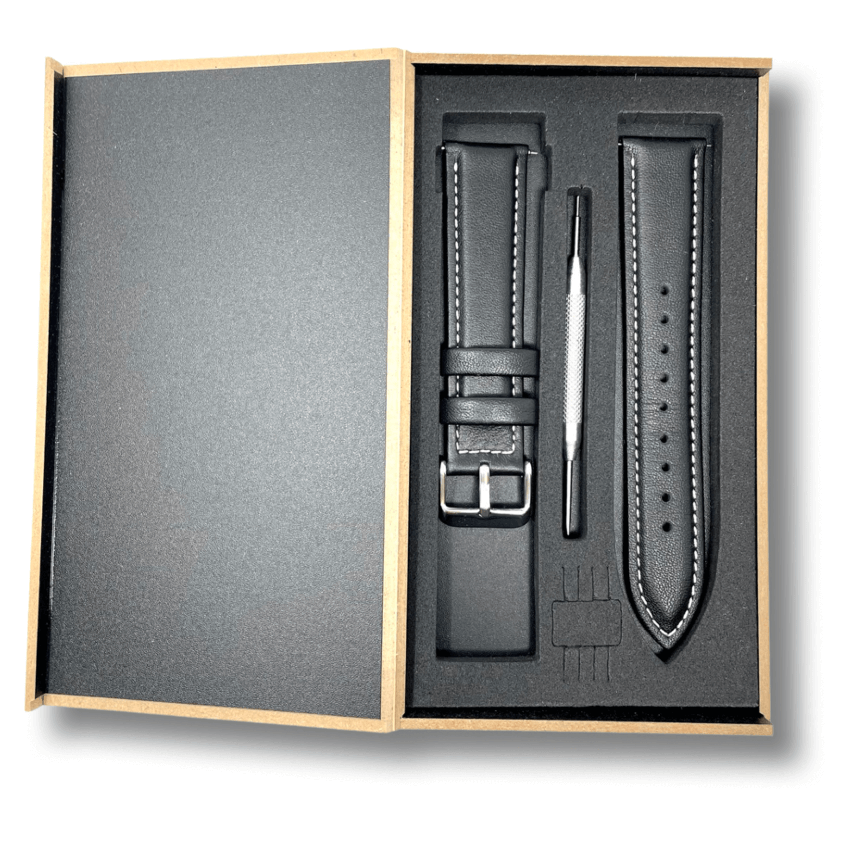 Kensington Classic Genuine Leather Padded Watch Strap With Contrasting Stitching