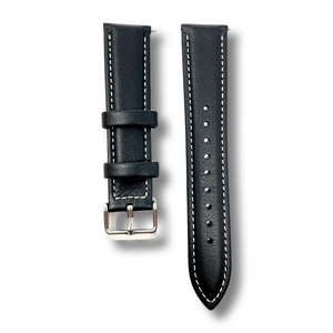 Kensington Classic Genuine Leather Padded Watch Strap With Contrasting Stitching